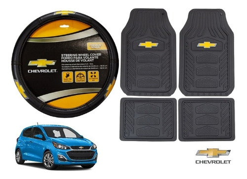Tapetes 4pz Chevrolet + Cubrevolante Spark 2016