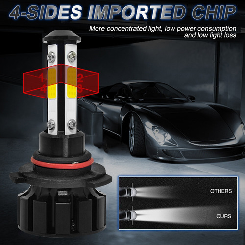 4side 9005 9006 Kit De Faros Led 6000k Luces Bajas Altas