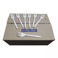 Tenedor Plastico Blanco Descartable Caja 1000u