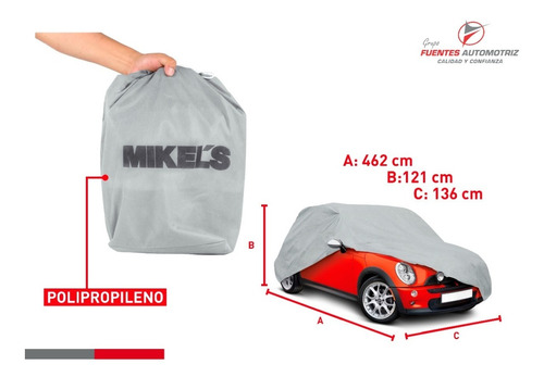 Cubierta Protectora Auto Smart Roadster 462x121x137 Cm Foto 3