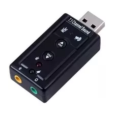 Placa De Sonido Externa Usb 7.1 Jack 3.5 Aux, Micro, Audio.