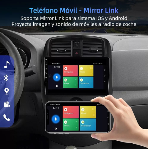 Android Toyota Yaris 16-17 Carplay Gps Radio Touch Bluetooth Foto 8