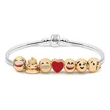 Pulsera De Dije - Emojem Charm Bracelet | 18k Gold Plated | 