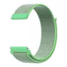 Pulseira Nylon Loop Encaixe Universal 20mm Todas As Cores Cor Verde Menta Largura 20 Mm