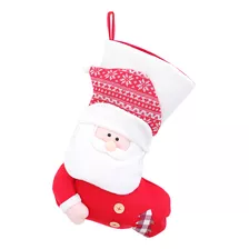 Meia De Natal Papai Noel E Boneco De Neve 31,5x45