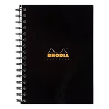 Caderno Pautado Rhodia A5 90g Capa Preta Cor Preto