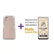 Forro Silicone Case Y Vidrio Ceramico Mate Para Samsung A03s