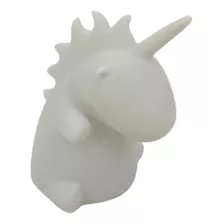 Lámpara Velador Diseño Unicornio Blanco Con Luz Led - Kids!