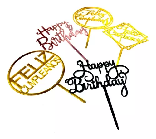 Segunda imagen para búsqueda de happy birthday cake topper