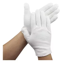 Guantes Blancos Algodón Formal - Tallas (s A Xl)