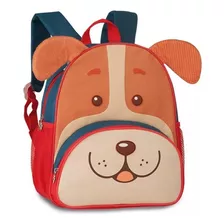 Mochila Infantil Clio Pets Alças Cachorro Vermelho 17l