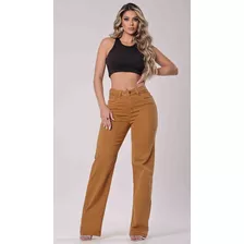 Calça Feminina Online Jeans Wide Leg Com Lycra 93700