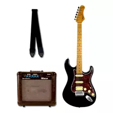 Guitarra Tagima Tg-540 Tg 540 Bk Kit Com Amp E Correia