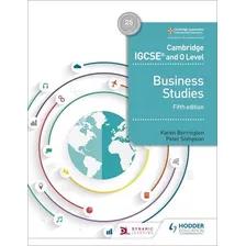 Cambridge Igcse And O Level Business Studies - 5th Edition