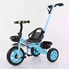 Coche Triciclo Infantil 4 En 1 Celeste