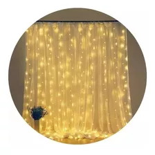 Cortina Guirnalda Cascada Led Navideña Luz Luces 3m X 2m