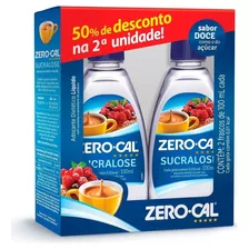 Pack Adoçante Líquido Sucralose Zero Cal 50% Desc Seg Unid 