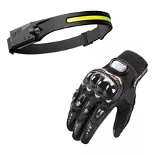 Luva Motociclista Motoboy Sport Bike + Lanterna Cabeça Led