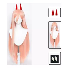 Motosierra Wig Long 2 Para Cosplay De Anime, Colores Power T