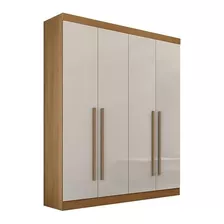 Guarda Roupa Da Vinci 4 Portas Cinamomo Off White Mdf Ddoro