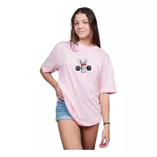Camiseta Coelho Academia 100% Algodão 30.1 Streetwear Treino