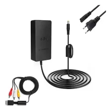 Kit Fonte Alimentação+cabo Rca Compativel Playstation 2 Slim Voltagem De Entrada 110v/220v