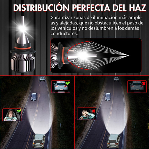 11000lm 6000k Kit De Faros Led Luz Alta Y Baja For Chrysler Foto 6