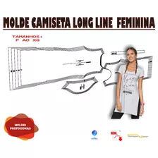 Molde De Camiseta Long Line, P Ao Xg, Envio Por Correios