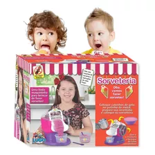 Mini Sorveteria Infantil Kit Maquina De Sorvete Kids Receita