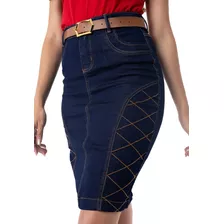 Saias Jeans Midi Com Lycra Modelos Anagrom Moda Evangélica