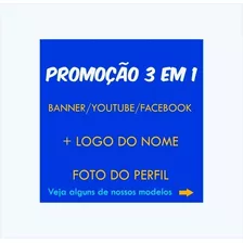 Criar Arte Banner Capa Rede Sociais Youtube Facebook 3 Em 1