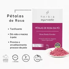 Pétalas De Rosa Em Pó | Natural | Vegano 100g Herbia