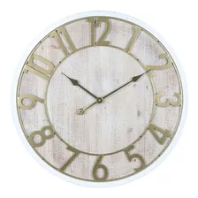 Reloj De Pared Mdf Aguja 68 Cm Ø X 4.5 Cm Espesor Gold