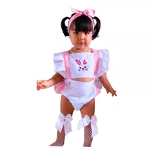 Romper Fantasia Menina Coelhinho Páscoa Roupa Coelho Body