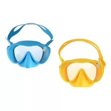 2 Óculos De Snorkel De Silicone Para Rosto Inteiro À Prova