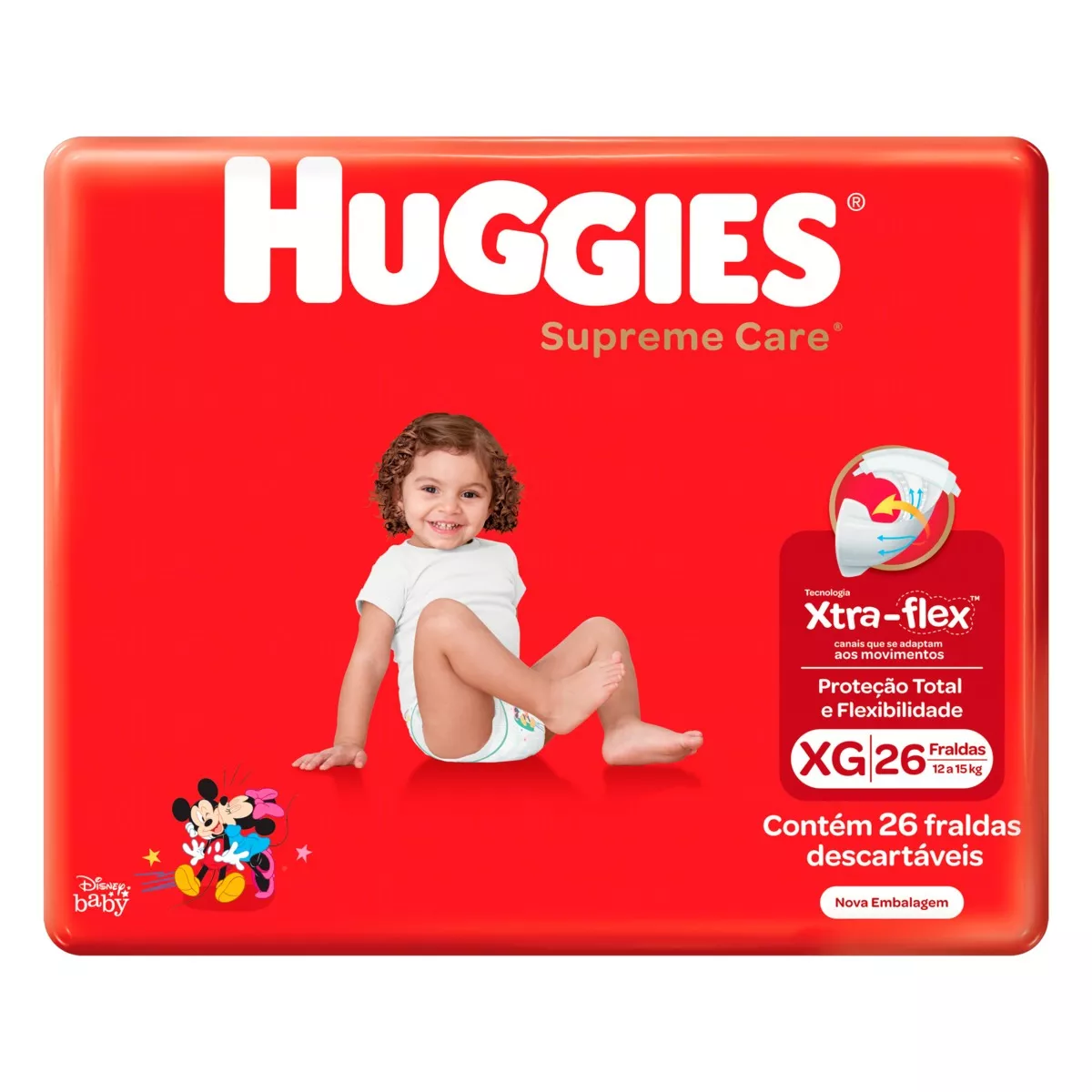 Fraldas Huggies Supreme Care Xg 26 u