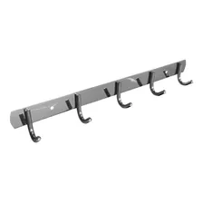 Perchero Para Pared Simple De 5 Ganchos Cromado Cima F