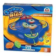 Jogo Super Pião Brinquedo Com Arena E 4 Piões 