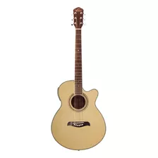 Guitarra Acústica Oscar Schmidt Og10ce Para Zurdos Natural Brillante