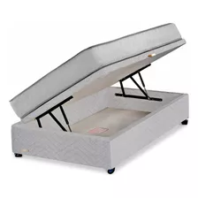 Cama Baul Gris Therapedic Flex 1 Plaza