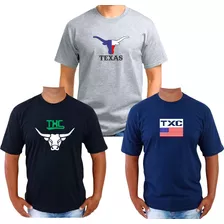 Kit Camiseta Texas Lançamento Txc Usa Country Rodeio