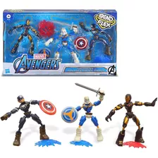 Boneco Bend Flex Avengers Conjunto Vingadores Hasbro