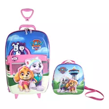 Kit Mochila Rodinhas 3d Lancheira Patrulha Canina Pet Shop