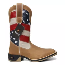 Bota Texana Country Masculina 100% Couro Estados Unidos Jump