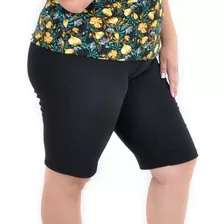 Bermuda Feminina Plus Size Gorgurinho Confortável Até O G7