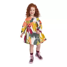 Vestido Nanai Infant Juvenil Mang Longa Inverno Leve 10 A 16