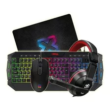 Auriculares Mic Gamer Gaming + Teclado + Mouse + Pad Combo