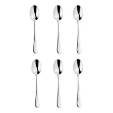 Set 6 Cucharas Cuchara De Té Café Postre Cocina Acero Inox