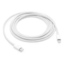 Cable Usb-c A Lightning Apple Con Dos Puertos Color Blanco