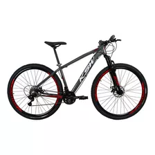 Bicicleta Aro 29 Ksw Xlt 2019 Alum Câmbios Shimano 24v Disco Cor Grafite/vermelho Tamanho Do Quadro 21